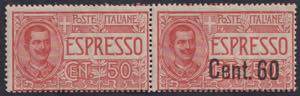 1922 - Sovrastampato 60 cent., Ex n° 6e, in ... 