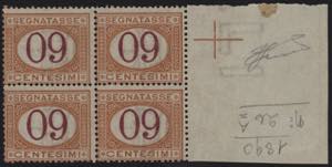 1890 - 09 cent. (60 capovolto), Sx n° 26a, ... 