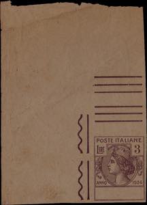 1924 - Enti Semistatali, 3 Lire lilla scuro, ... 
