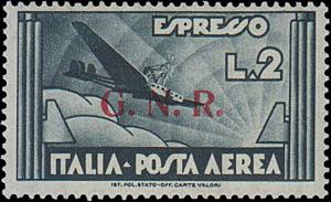 1944 - 2 Lire ardesia, PA n° 125/II, BS ... 