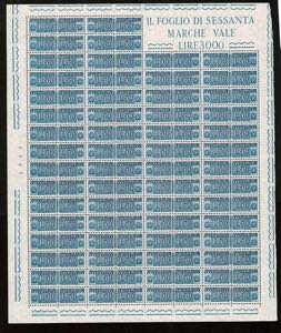 1955 - Cifra Stelle, 40 + 50 + 60 + 70 Lire, ... 
