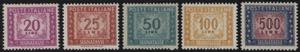 1947 - Cifra filigrana ruota, Sx n° 97/109, ... 