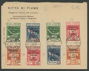 1920 - Reggenza Italiana del Carnaro, n° ... 