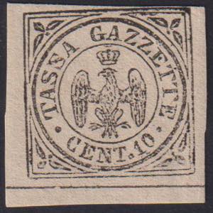1853 - Aquilotto, SxG n° 5, ottimo, gomma ... 
