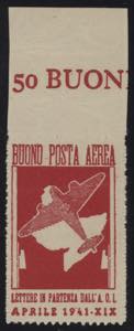 1941 - Buono Posta Aerea, FM n° 2, ... 