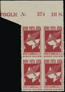 1941 - Franchigia Militare, Buono di Posta ... 