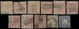 1858 - Lotto formato da 11 esemplari di ... 