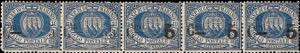 1892 - Provvisorio 5 cent. su 10, n° 8, ... 