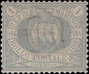 1894 - 1 Lira azzurra (oltremare), n° 31, ... 