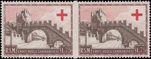 1951 - Croce Rossa, n° 370d, ottima coppia ... 