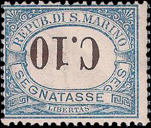 1925 - 10 cent., Sx n° 20a, ottimo, cifra ... 