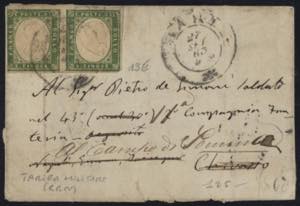 1863 - Rispedizione - 5 centesimi, n° 13E, ... 