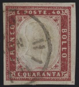 1860 - 40 cent. carminio (o carminio ... 