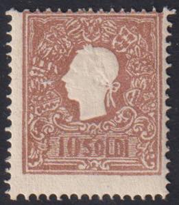 1859 - 10 soldi bruno, n° 31, II tipo, ... 