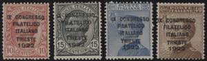 1922 - Congresso Filatelico di Trieste, n° ... 