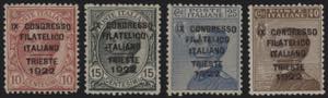 1922 - Congresso Filatelico di Trieste, n° ... 