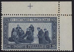 1926 - S. Francesco Lire 1,25 dentellato ... 