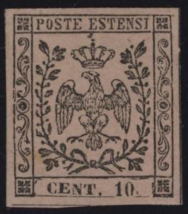 1852 - 10 cent. rosa, n° 9, ottimo. Siglato ... 