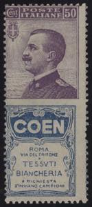 1924 - Coen 50 cent., Pubb n° 10, ottimo, ... 