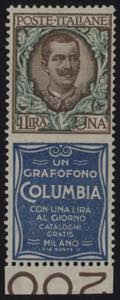 1924 - Columbia 1 Lire, Pubb n° 19, ... 