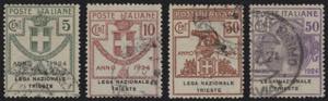 1924 - Lega Nazionale Trieste, SS n° 42/45, ... 