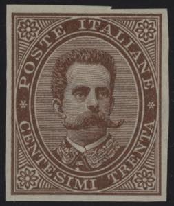 1879 - Umberto 30 cent. bruno, n° P41, ... 