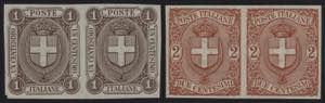 1896 - Stemma dei Savoia, 1 e 2 centesimi, ... 