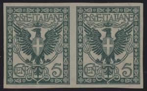 1901 - Floreale 5 centesimi verde, n° P70, ... 