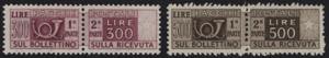 1946 - Cifra filigrana Ruota, PP n° 66/80, ... 