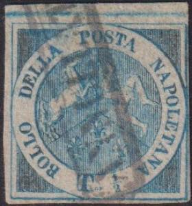 1860 - Trinacria, 1/2 tornese azzurro, n° ... 