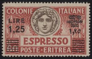 1935 - Sovrastampato 1,25 Lire su 60 cent., ... 