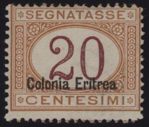 1920 - Sovrastampa in basso, 20 cent., Sx ... 