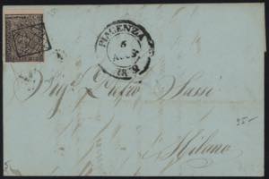 1852 - 15 cent. rosa, n° 3, ... 