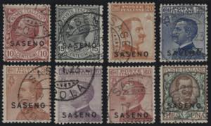 1923 - Sovrastampati “SASENO”, n° 1/8, ... 