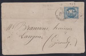1871 - Bordeaux 20 cent. III tipo, secondo ... 