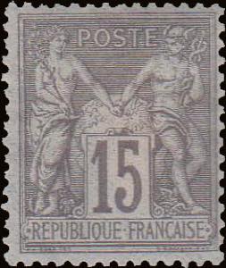 1876 - 15 cent. grigio lillaceo su grigio ... 
