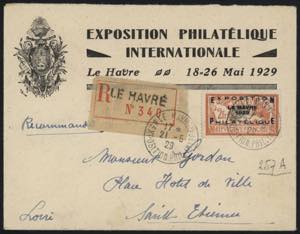 1929 - Expo di Le Havre sovrastampato, n° ... 