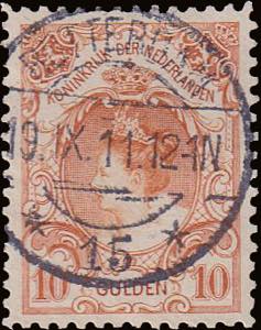 1911 - 10 Gulden arancio, n° 64, lusso, per ... 