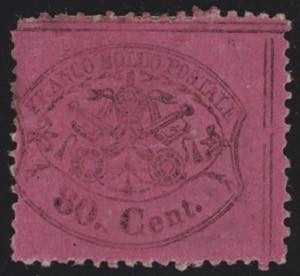 1868 - Fragolone, 80 centesimi rosa ... 