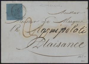 1854 - 20 centesimi azzurro, n° 5, ottimo, ... 