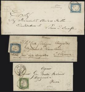 1856/59 - Piccolo lotto di tre interessanti ... 
