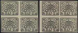 1867 - 2 Bajocchi bianco verdastro, n° 3Aa, ... 