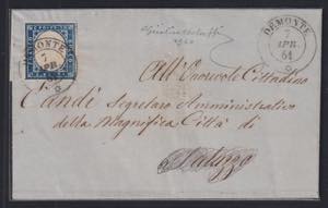 1861 - 20 cent. azzurro, n° 15Ca, ottimo, ... 