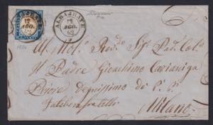 1855 - 20 cent. celeste grigiastro, n° ... 