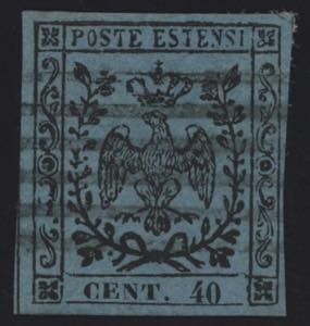 1852 - 40 centesimi celeste, n° 5, ... 