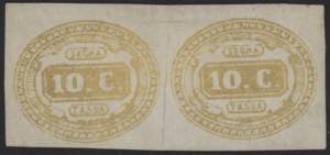 1860 - 10 cent. giallo, Sx n° 1, spl coppia ... 