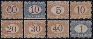 1890 - Cifre in arancio e carminio (60 ... 