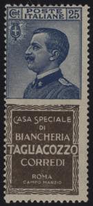 1924 - Tagliacozzo 25 cent., Pubb n° 8, ... 