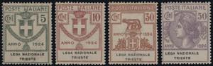 1924 - Lega Nazionale Trieste, SS n° 42/5, ... 