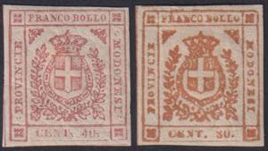 1859 - Governo Provvisorio, 40 e 80 cent., ... 